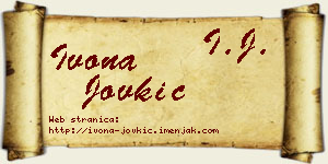 Ivona Jovkić vizit kartica